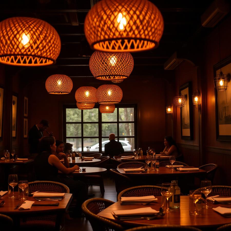 Our cozy mesob seating, perfect for family dining.